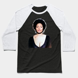 Pam Grier Potrait Baseball T-Shirt